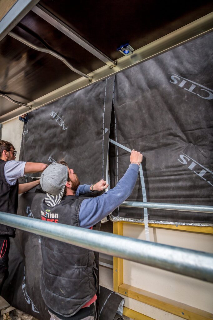 Triso-Bardage détail de collage des lés