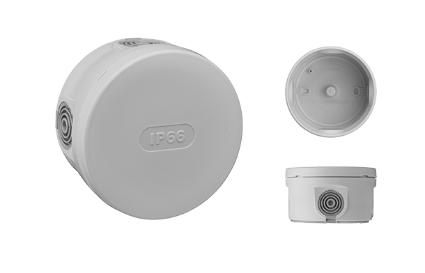 DEBFLEX -Boite Dérivation Étanche IP54 -Ø70/P40 Gris -Lot de 3