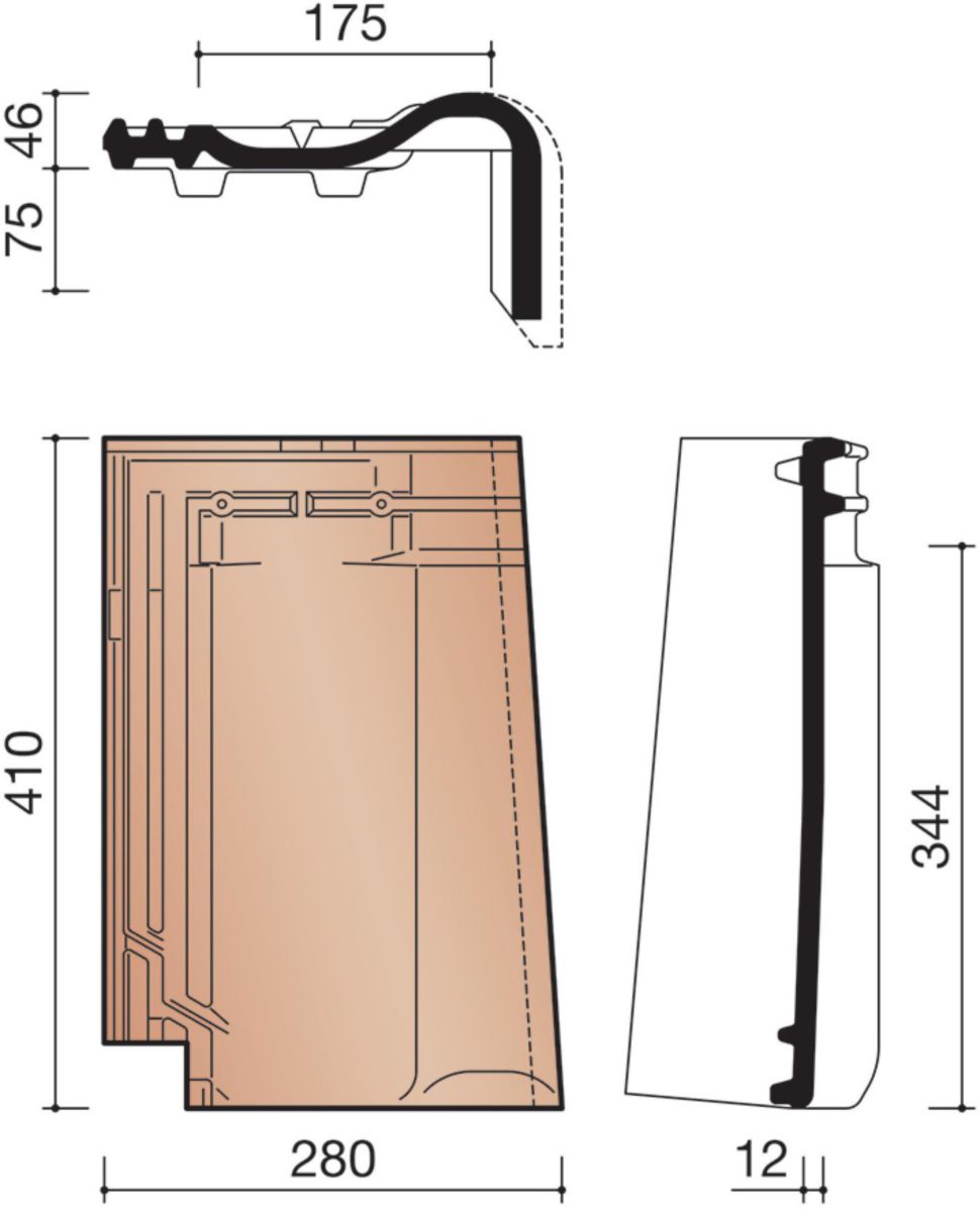 KORAMIC-Opalys Tuile À Rabat D Rustique