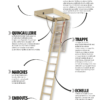 FAKRO -LWK Konfort -Escalier Escamotable en Bois -Larg. 550mm