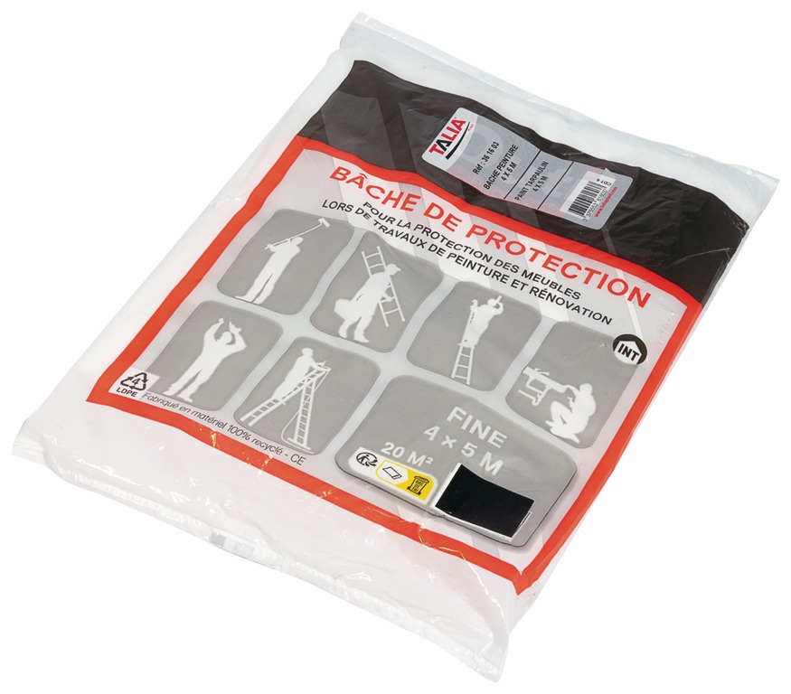 TALIAPLAST -Bâche Peinture -4000x5000mm