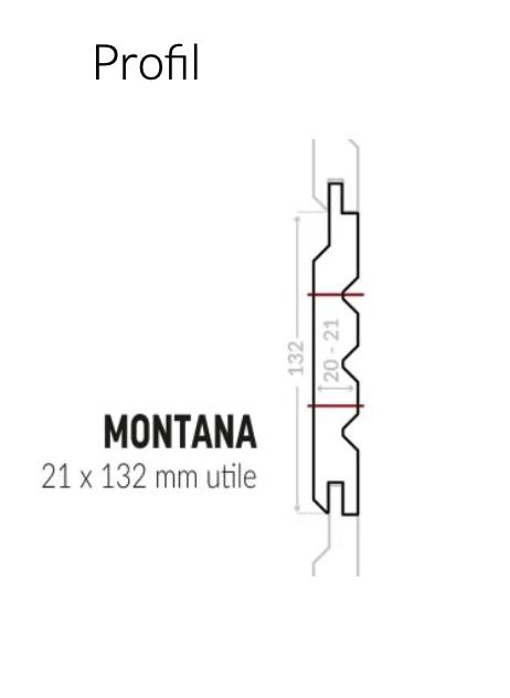 SILVERWOOD- MONTANA -Bardage Classic Pin Rouge Nord -Classe 4 Vert - 21x132mm