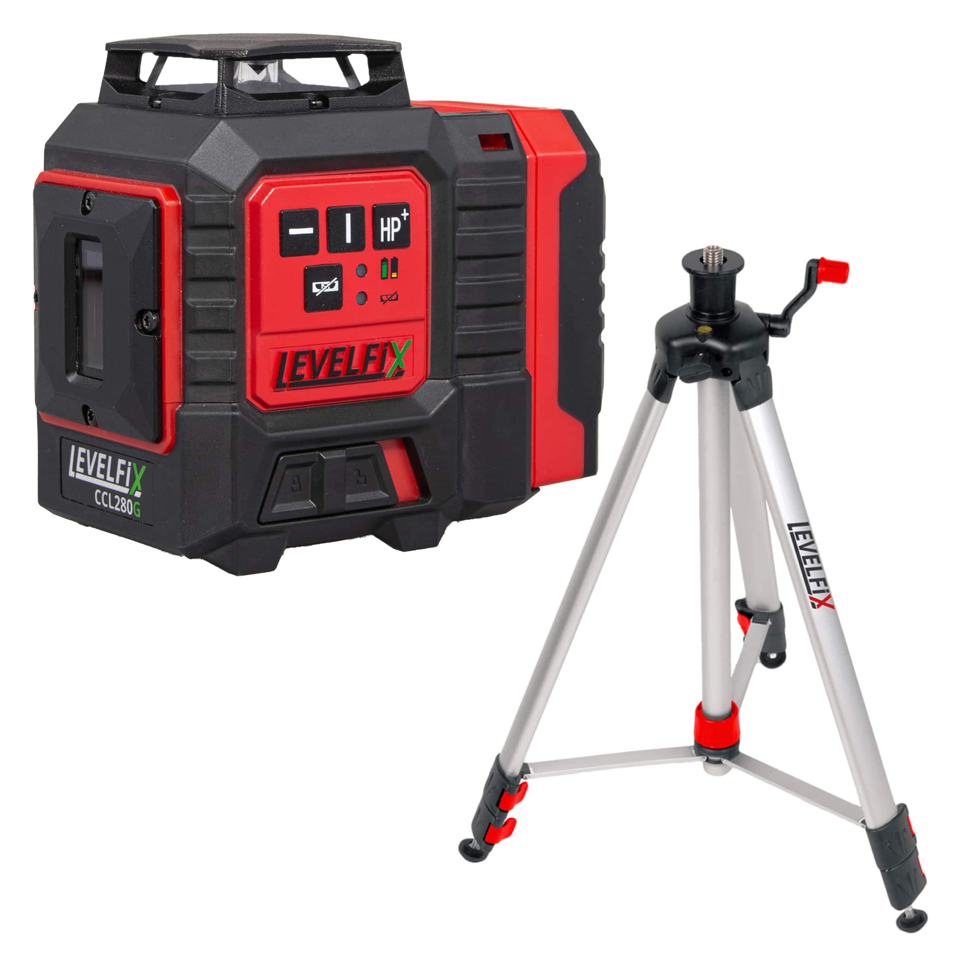 LEVELFIX -CCL280G SET -Laser MultiI-Lignes 2D Vert, H 360° / 2 V + Trépied 1,50m